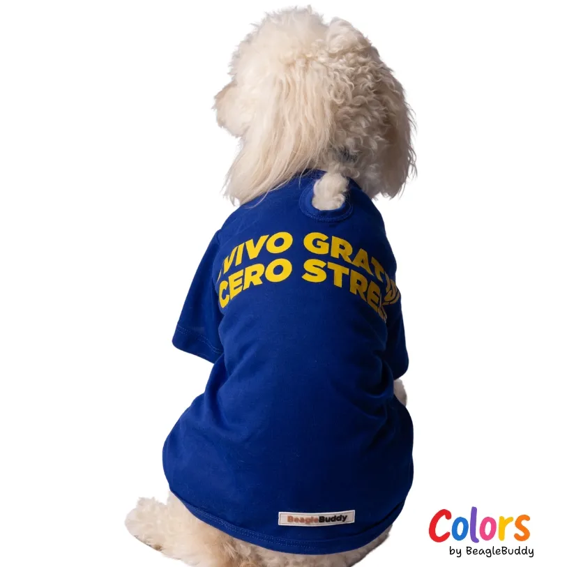 Camiseta Azul VIVO GRATIS - BeagleBuddy